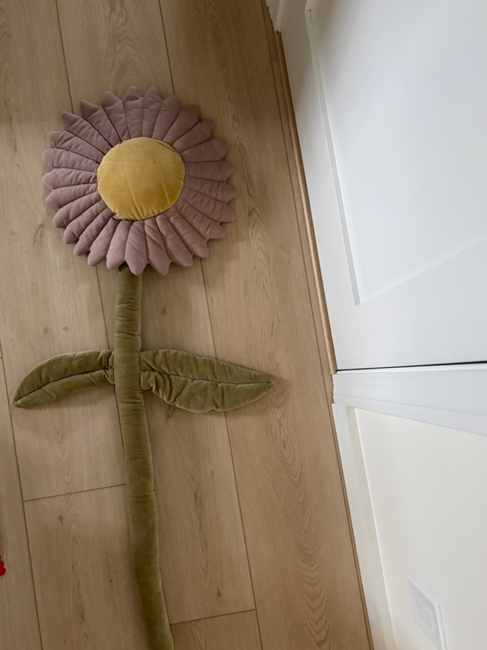 Plush Flower wall hanging - Pink & Mustard